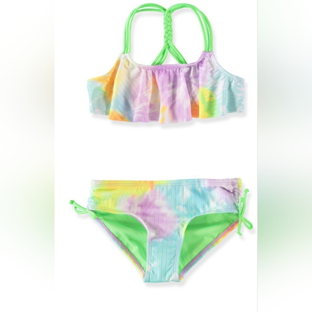 NWT /BREAKING WAVES/ girls Tie dye 2 piece bikini _ size 12